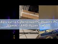 Avis sur la CyberpowerPC Wyvern PC Gamer - AMD Ryzen 5 4500, Nvidia RTX 4060 8Go, RAM 16Go, SSD NVMe