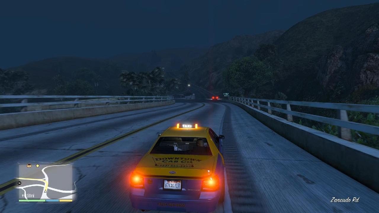 Grand Theft Auto V Trevor pe taxi