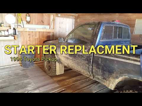 Replacing the starter in a Toyota Pickup (1994) - YouTube