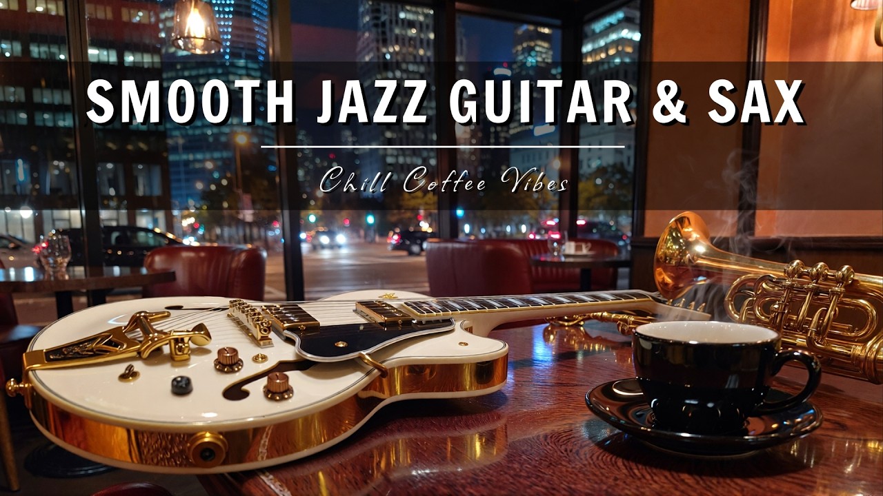 Smooth Jazz Guitar & Saxophone Music - Cool Cafe Vibes • Relaxing Music for Cafe, Study & Work