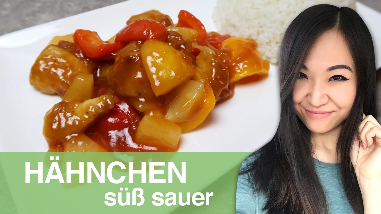 REZEPT: Hähnchen süß sauer | chinesisches Essen - YouTube