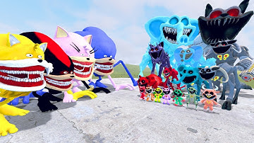 New The Sonic Tapes Army Vs All Smiling Critters Poppy Playtime Chapter 3 In Garry