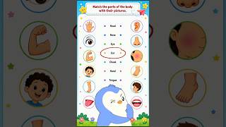 NCERT Class 1 English Mridang | Chapter 1 Page 6 | Match Body Parts with Pictures | #Shorts