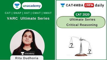 VARC Ultimate Series- Critical Reasoning | Unacademy CAT4MBA l Ritu Dudhoria