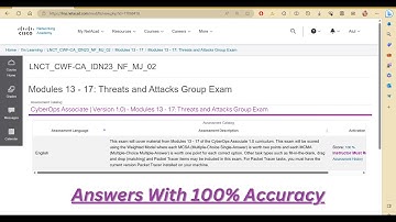 Modules 13 – 17 : Threats and Attacks Group Exam (Answers) | Atul Gupta