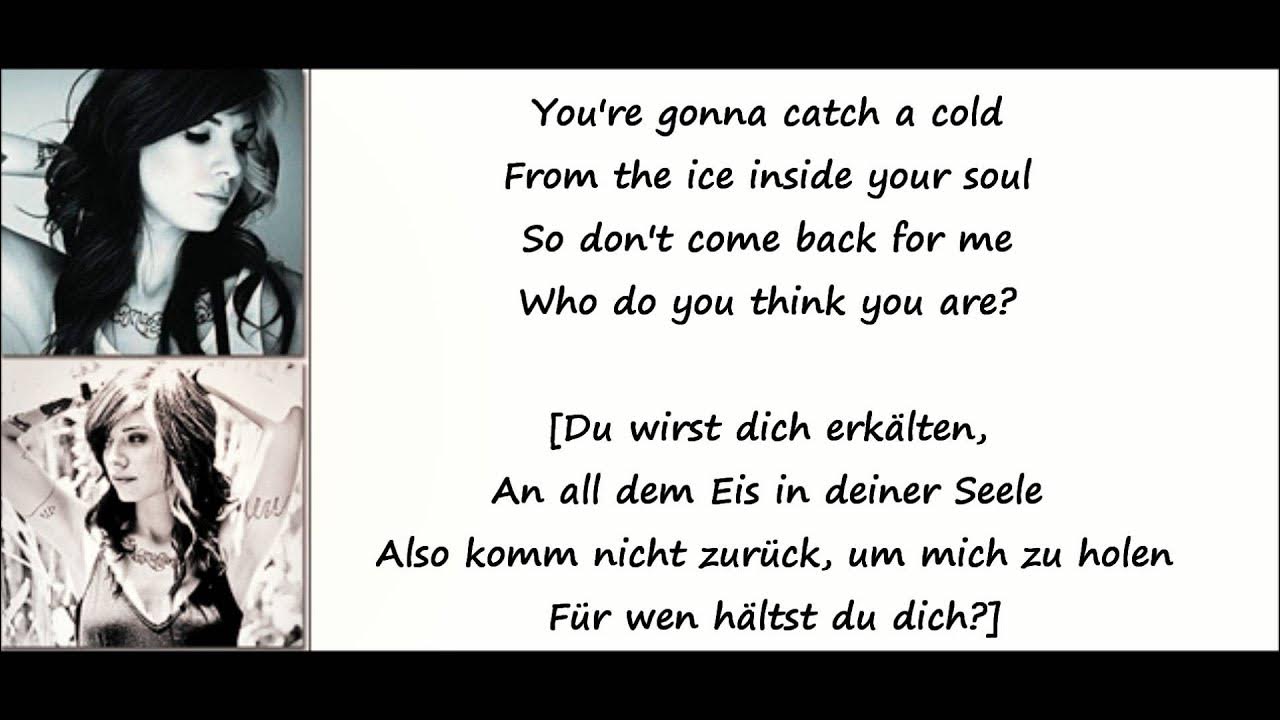 Christina Perri Jar Of Hearts übersetzung Deutsch