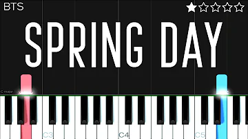 BTS (방탄소년단) '봄날 (Spring Day) | EASY Piano Tutorial