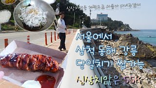 삼척에서 동해까지 트래킹 | 동해에서 강릉까지 동해산타열차 이게다 당일치기라고??? (Feat. 고속버스 티켓 저렴하게 구매하기 꿀팁)