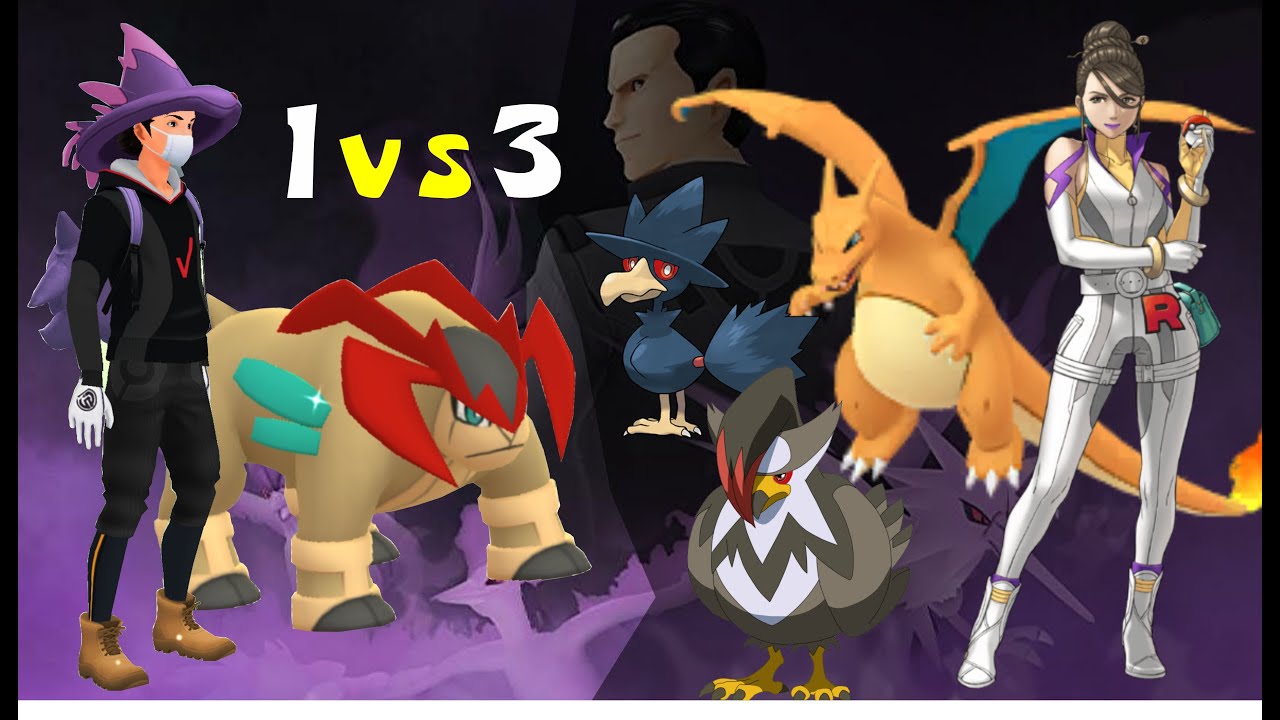 How to beat Team Go Rocket Leader SIERRA | Murkrow , Staraptor & Charizard