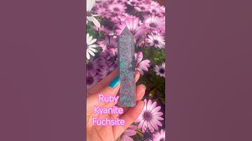 ✨🌙 New Arrival! UV Reactive Ruby Fuchsite Kyanite Crystal Towers 🌙✨