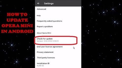 How To Update Opera Mini In Android