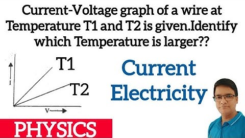Current-Voltage graph for metallic wire at two  temperature is given||Identify Larger Temperature