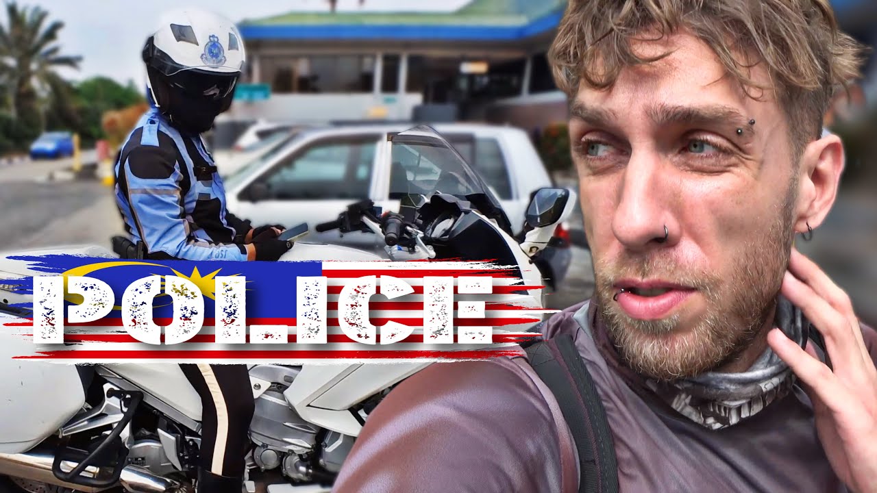 Крутой малайзийский полицейский-мотоциклист мне помогает!🇲🇾