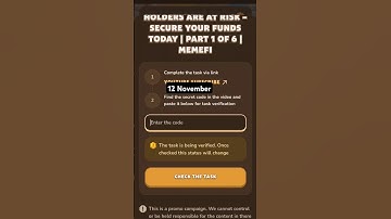 Why 99% of Crypto Holders Are at Risk – Secure Your Funds Today | Part 1 of 6 | MemeFi | memefi