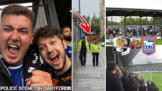 DARTFORD VS IPSWICH TOWN | 0-1 | IPSWICH FANS RETURN, DARTFORD FANS KICK OFF & CRAZY ATMOSPHERE!!!