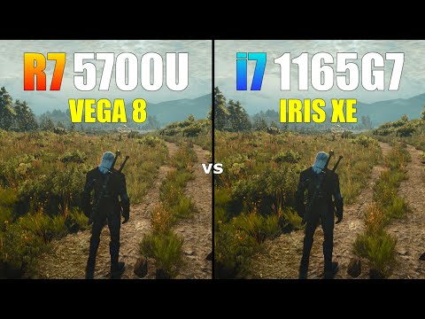 Ryzen 7 5700U Vega 8 vs (i7 1165G7) Intel Iris Xe Graphics Gaming Test ! 2021