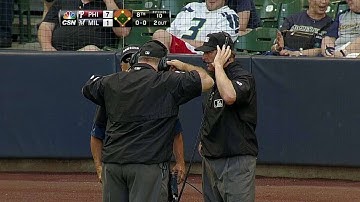 PHI@MIL: Safe call overturned after challenge in 8th