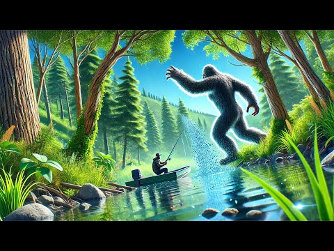 Bigfoot throwing rocks at me while I'm catching catfish.