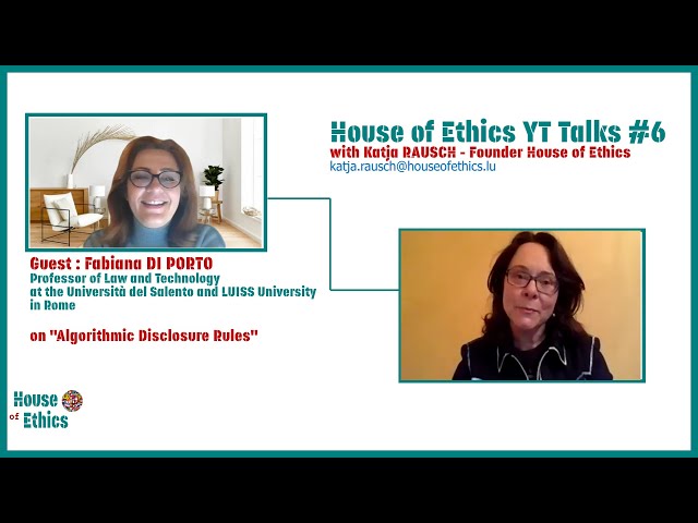 Algorithms correcting linguistic and behavioral failures_House of Ethics YT TALKS#6 Fabiana DI PORTO