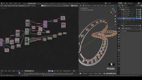 [Noding] Procedural rail-road + zipper modeling; blender animation nodes