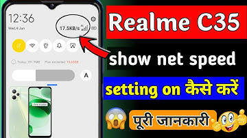 Realme C35 show internet speed setting | realme c35 daily data uses show notification panel