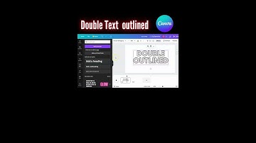 How To Create Double Text Outline  In Canva#easy canva l Canva tutoial
