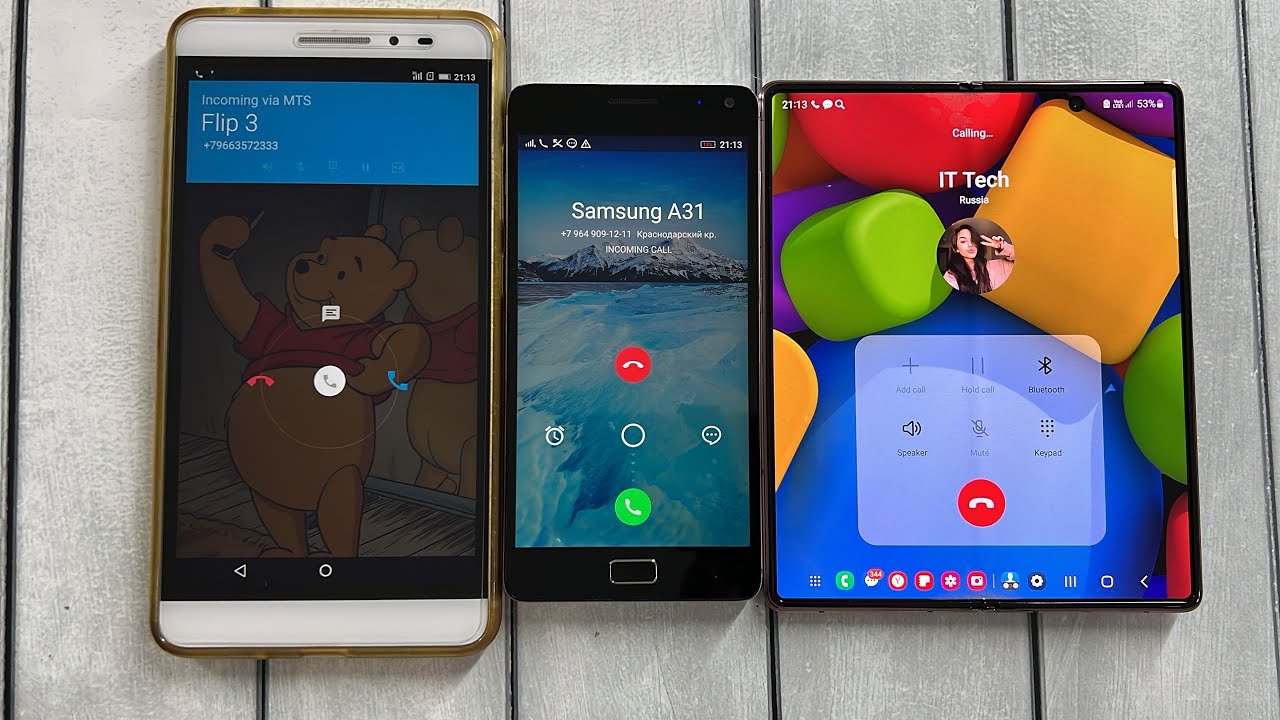 Tablet Incomig Calling Folded & Tablet / Incoming Call Samsung Z Fold 3 & Lenovo PB1-770M ...