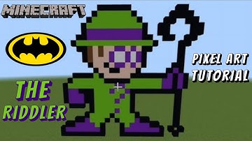 Minecraft Pixel Art Tutorial - The Riddler (Batman)