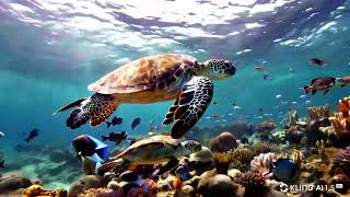Title:🐢 Exploring the Deep Sea World 🌊 #OceanLife #SeaTurtle #Underwater #MarineLife #Ocean #sea