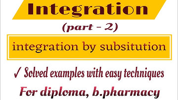 Integration by substitution|applied Mathematics -II|@,vmatics444