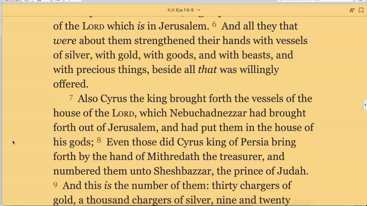 Bible Reading Ezra Chapter 1 - YouTube