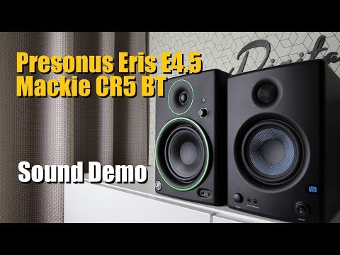 Mackie CR5 BT vs Presonus Eris E4.5  ||  Sound Demo w/ Bass Test