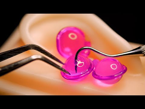 [ASMR] Very relaxing sounds! Ear massage with capsule oil (subtitles, fatigue recovery, No Talking)