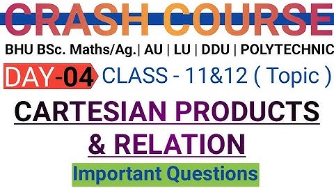BHU BSc. Maths crash course | Cartesian product - Important questions | Shortcut method and tricks