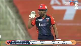 Evin Lewis hits 5 Sixes in Over - 6,6,2,6,6,6 - Power Hiting - T10 League 2021