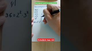 DESCOMPOSICIÓN FACTORIAL fácil y rápida! #short #matemáticas #rubensebastian