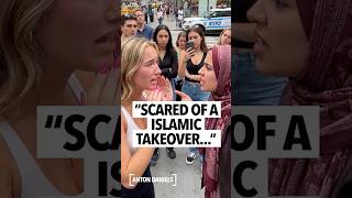 White woman says she's scared of an Islamic and Muslim takeover in Michigan and New York in America