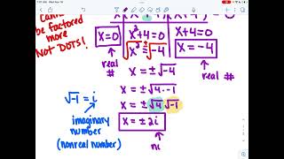 4-7 Solving Polynomial Equations with Complex Solutions