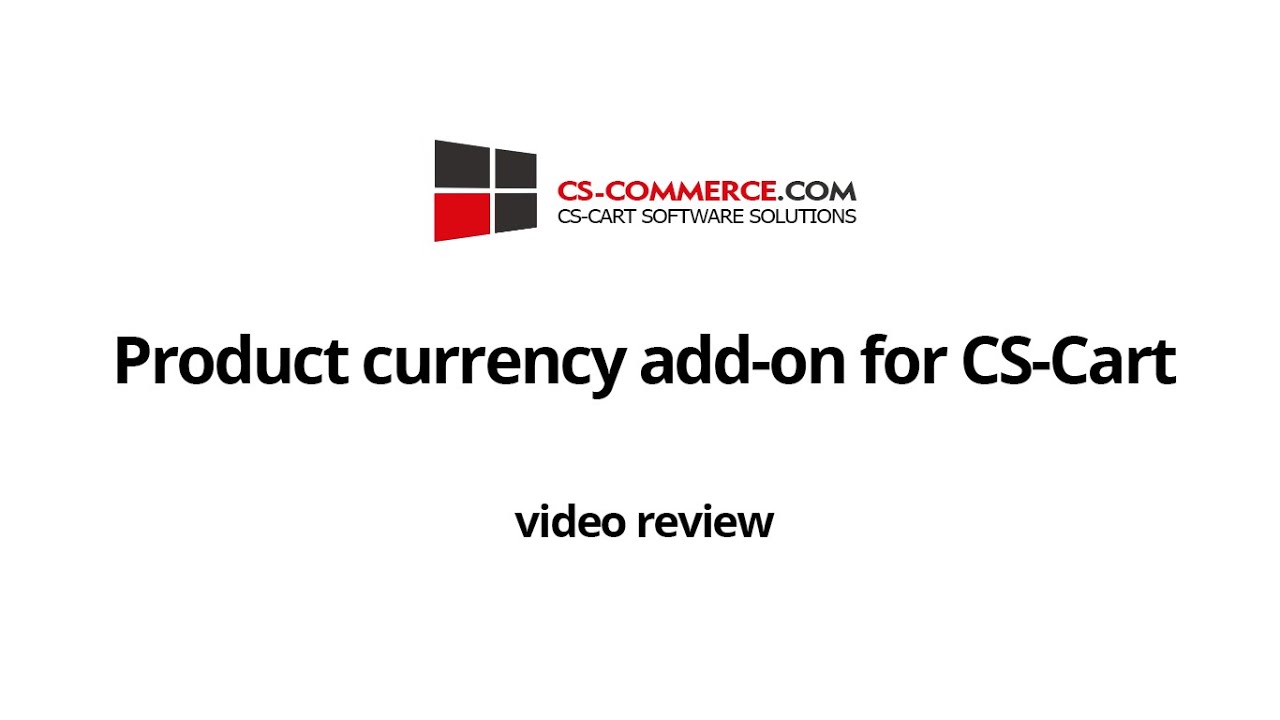 Product currency addon for CSCart YouTube