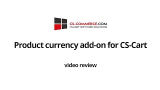Product currency add-on for CS-Cart
