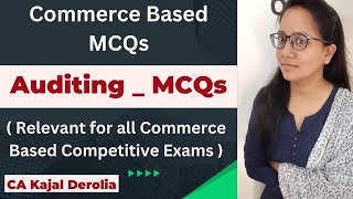 Auditing MCQ | Multiple Choice Questions with Answer | Detailed Explanation | Part 7 | CUET | NET |