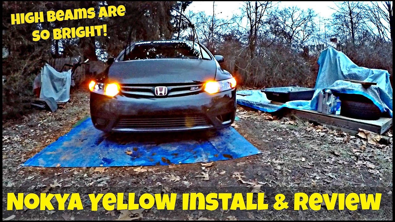 Nokya 9006 Hyper Yellow Headlight Fog Light Halogen Bulb 2500K S1