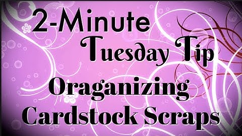 Simply Simple 2-MINUTE TUESDAY TIP - Oraganizing Cardstock Scraps by Connie Stewart