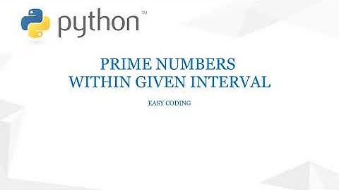 Python Program To Print Prime Numbers Within A Given Range