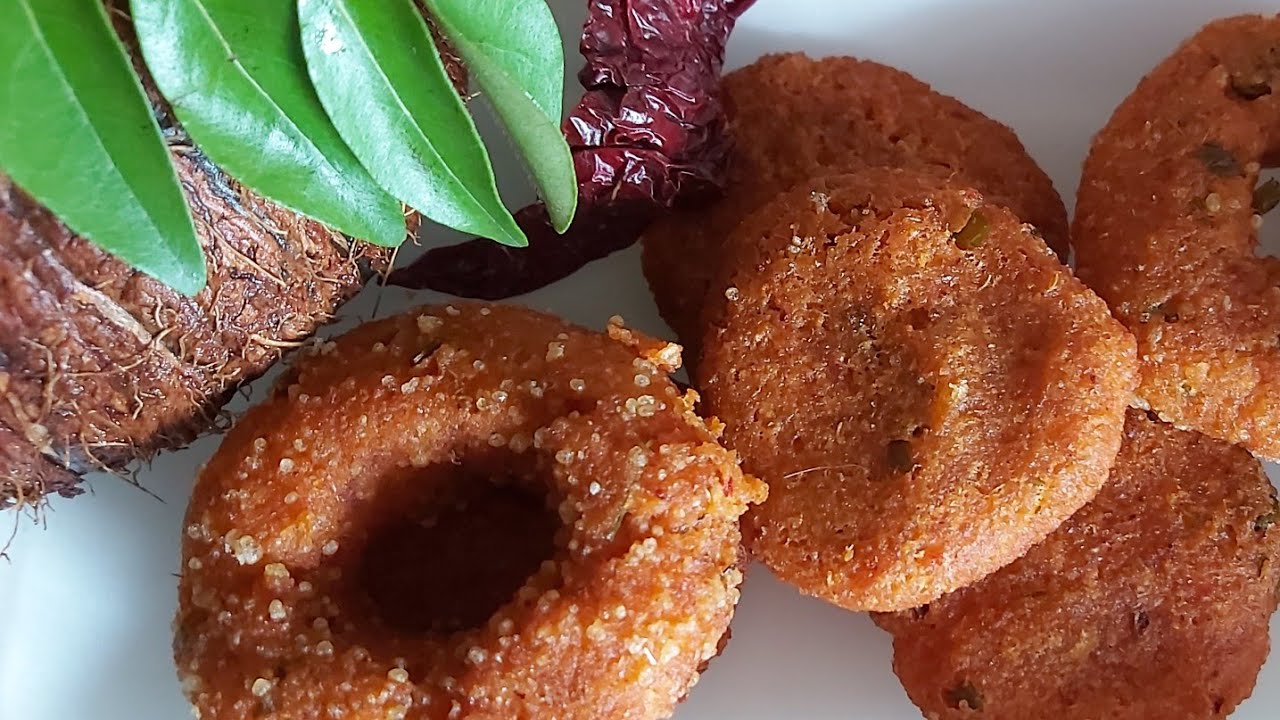 Crunchy spicy coconut fritters / How to make coconut rice vada recipe