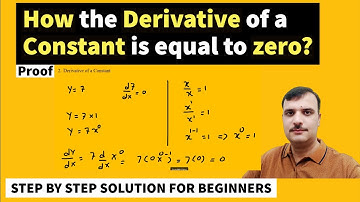 Why/How the Derivative of a Constant is equal to zero? Prove it.