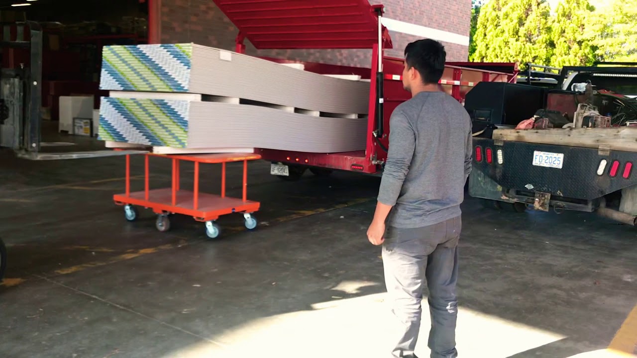 How to load how load 68 sheets of drywall into a trailer YouTube