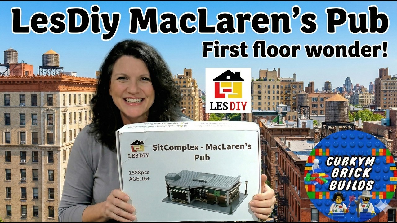 LesDIY Sitcomplex Apartment Modular MacLaren's Pub LEGO Compatible Full Build Details and Review