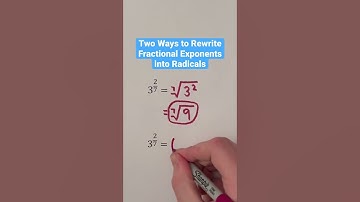 Two Ways to Rewrite Fractional Exponents into Radicals #Shorts #algebra #math