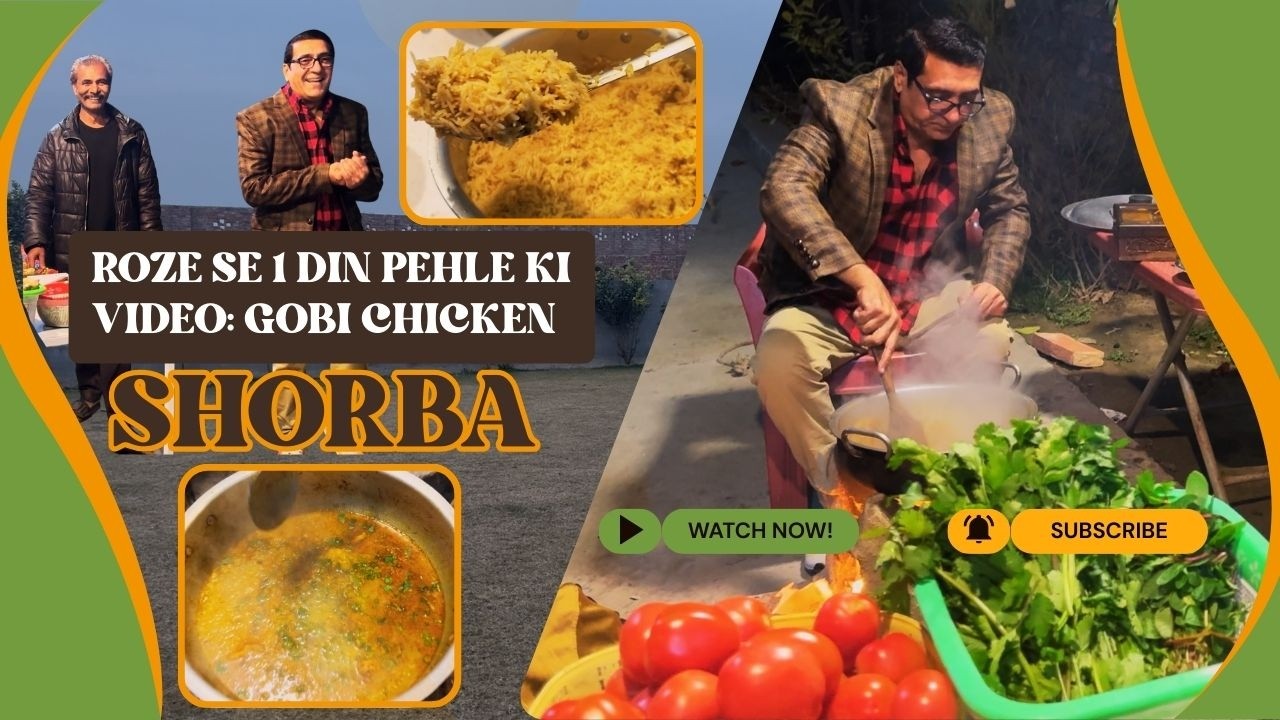 Gobi Chicken Shorba Sath Chawal |